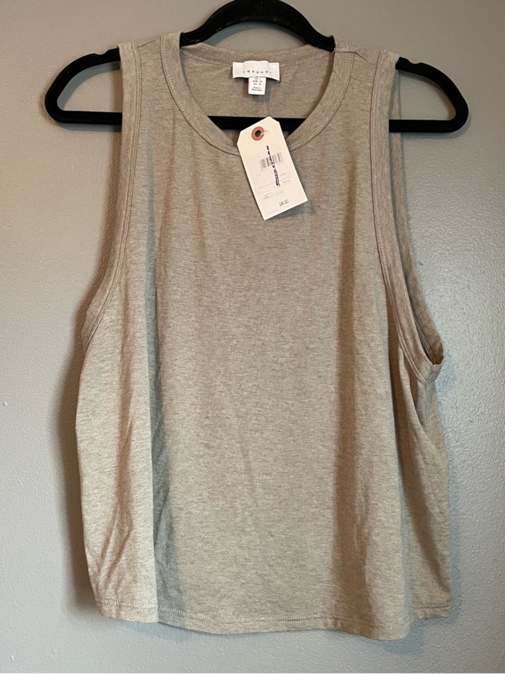 NWT Topshop Sz 12 Women’s Army Green Sleeveless Soft Tank Top Blouse Ret $28!